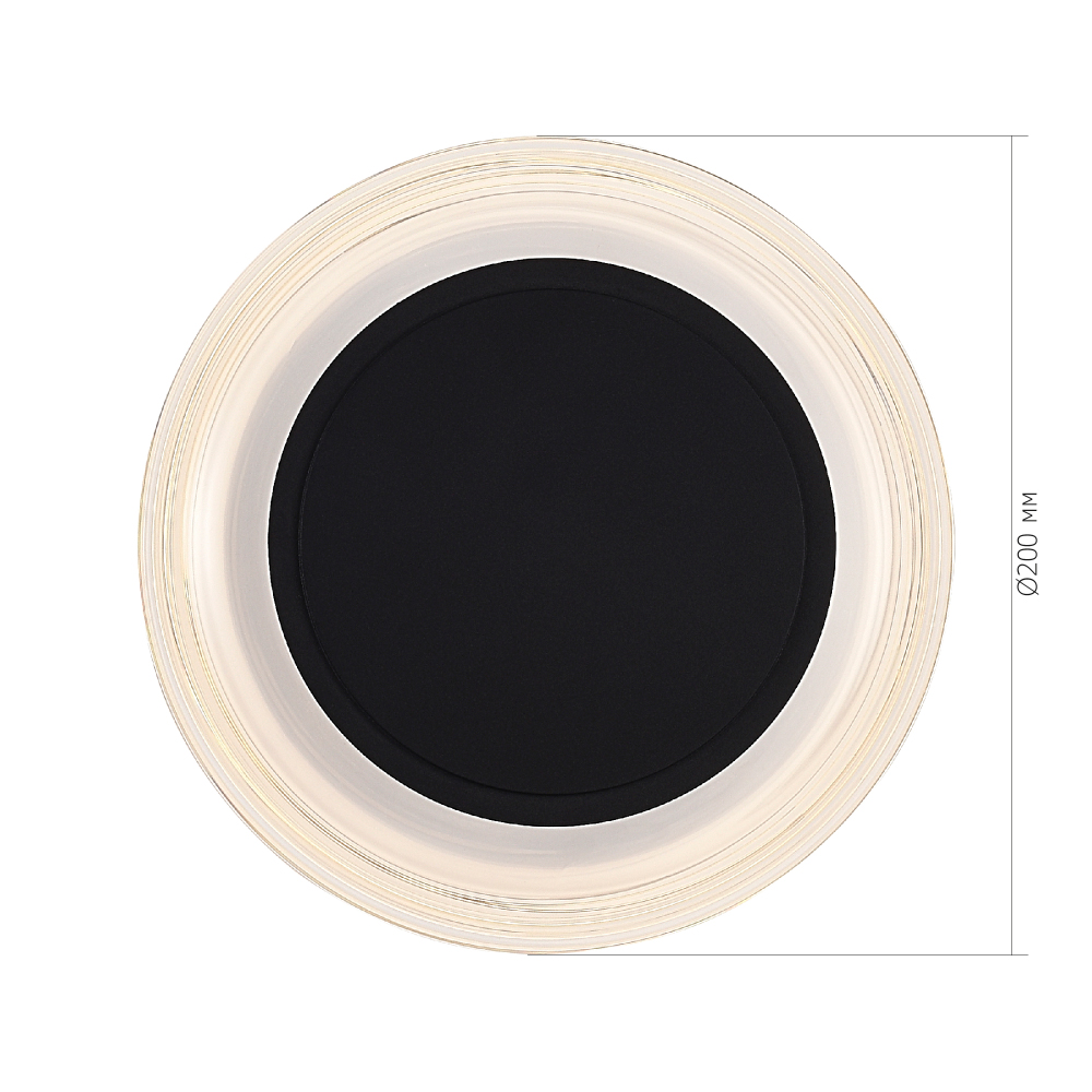 Бра круглое черный/прозрачный Plumpness LED 7 в Брянске