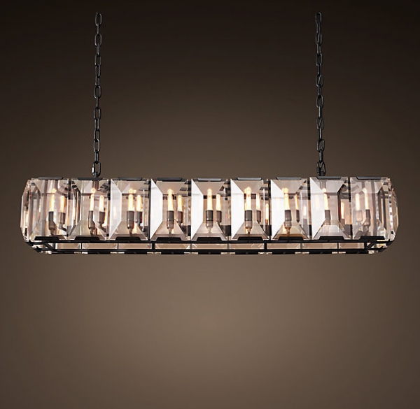 Люстра RH Harlow Crystal Square Chandelier 18 Черный Люстра RH Harlow Crystal Square Chandelier 18 Черный в Брянске | Loft Concept