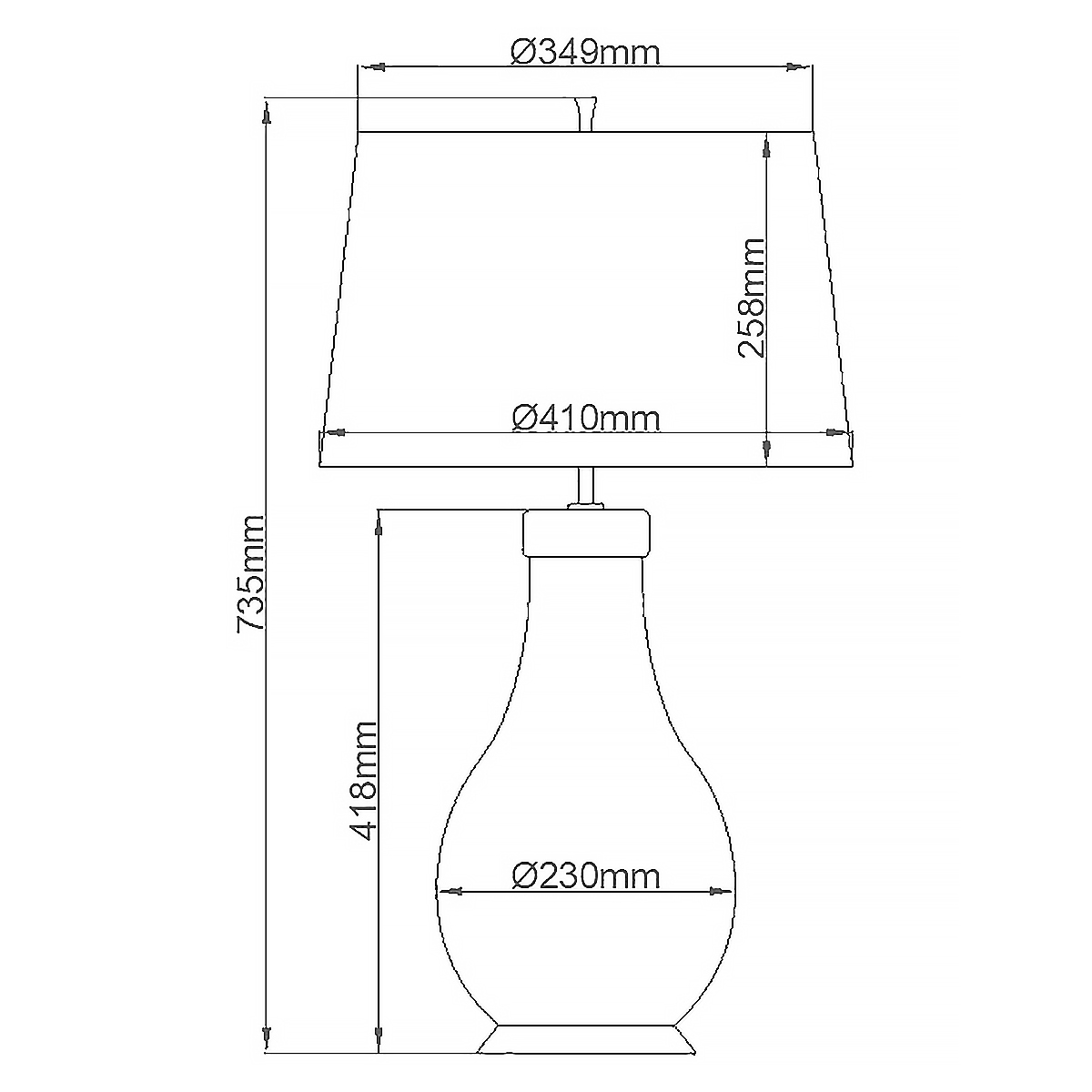 Настольная лампа с коническим дымчато-зелёным абажуром из искусственного шёлка Quintiesse в Брянске
