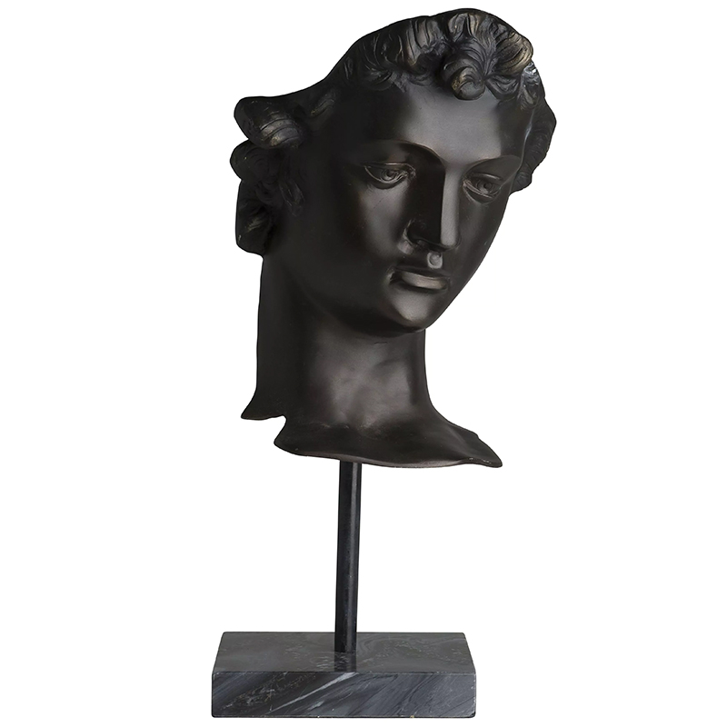 Декоративная статуэтка Eichholtz Head David Темная бронза Черный Мрамор Nero Декоративная статуэтка Eichholtz Head David Темная бронза Черный Мрамор Nero в Брянске | Loft Concept