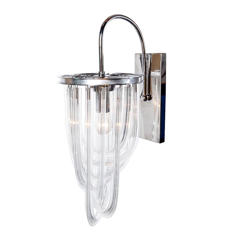 Бра Retro FROZEN GLASS Wall Lamp Chrome Хром Бра Retro FROZEN GLASS Wall Lamp Chrome Хром в Брянске | Loft Concept