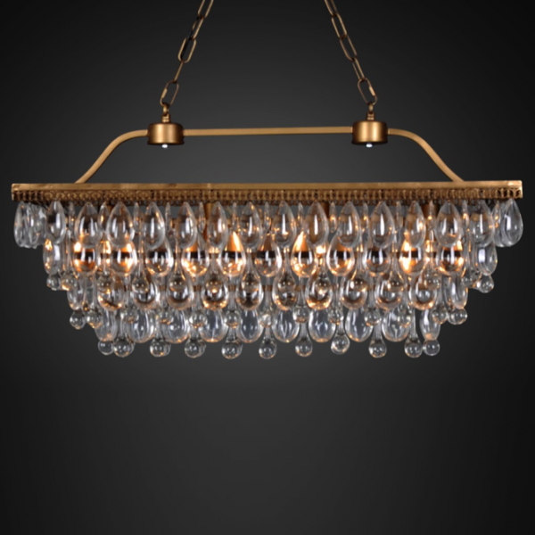 Люстра Clarissa Glass Drop Quadro Люстра Clarissa Glass Drop Quadro в Брянске | Loft Concept