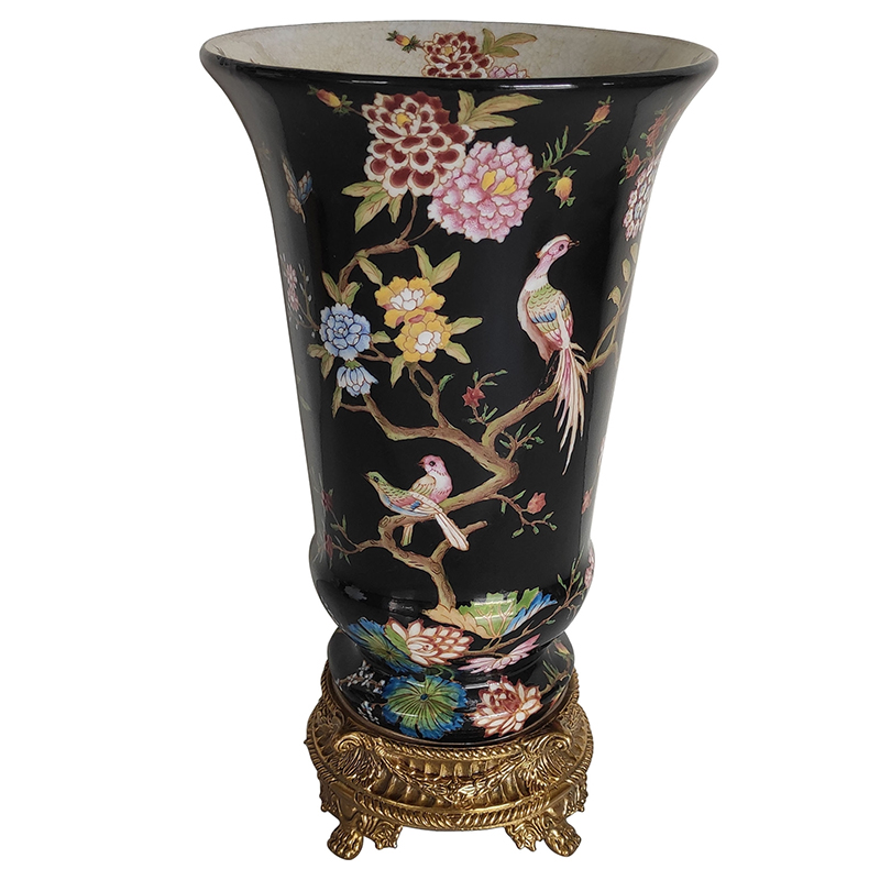 Ваза Black Vase Flowers Birds Бронза Черный Мульти Ваза Black Vase Flowers Birds Бронза Черный Мульти в Брянске | Loft Concept