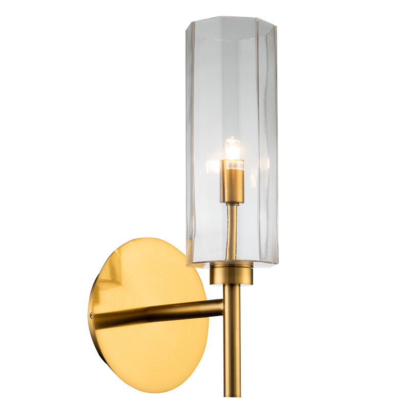 Бра Claudine Sconce Латунь Прозрачный Бра Claudine Sconce Латунь Прозрачный в Брянске | Loft Concept