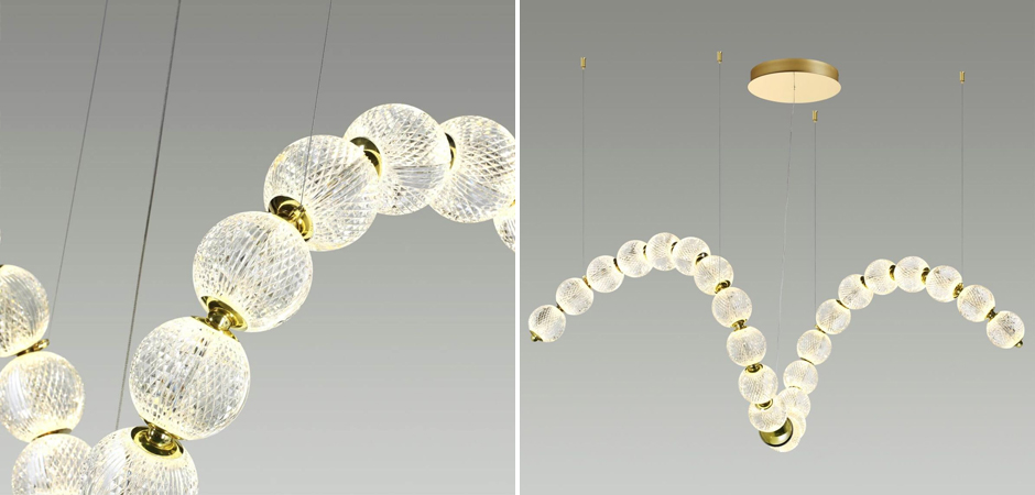 Светодиодная люстра Crystal Globule Spiral Золото Светодиодная люстра Crystal Globule Spiral Золото - Loft-Concept в Брянске