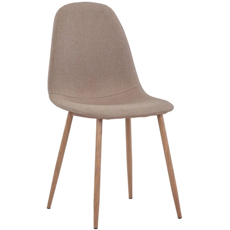 Стул Archie Chair Ткань Бежевая Рогожка Деревянные ножки Бежевый Древесина Стул Archie Chair Ткань Бежевая Рогожка Деревянные ножки Бежевый Древесина в Брянске | Loft Concept