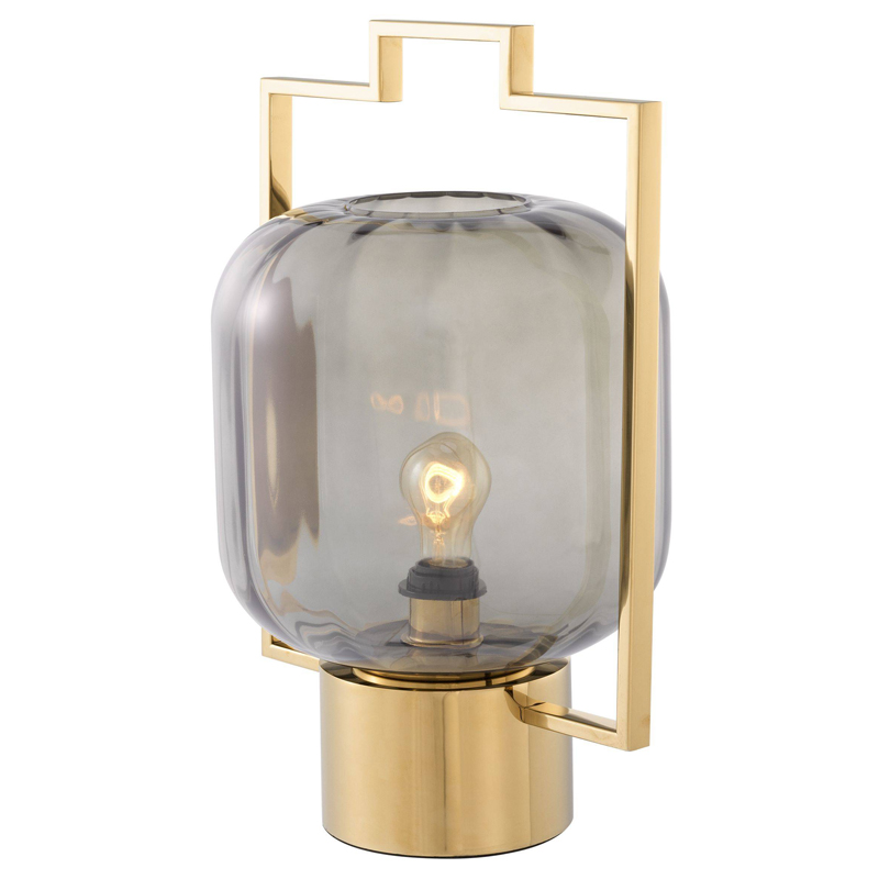 Настольная лампа Eichholtz Table Lamp Wang Золотой Стекло Смок Настольная лампа Eichholtz Table Lamp Wang Золотой Стекло Смок в Брянске | Loft Concept