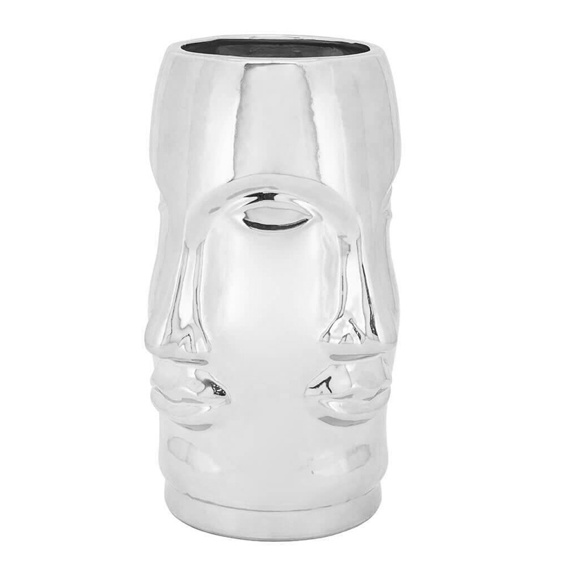 Ваза VASE MING FACE Silver Серебряный Ваза VASE MING FACE Silver Серебряный в Брянске | Loft Concept