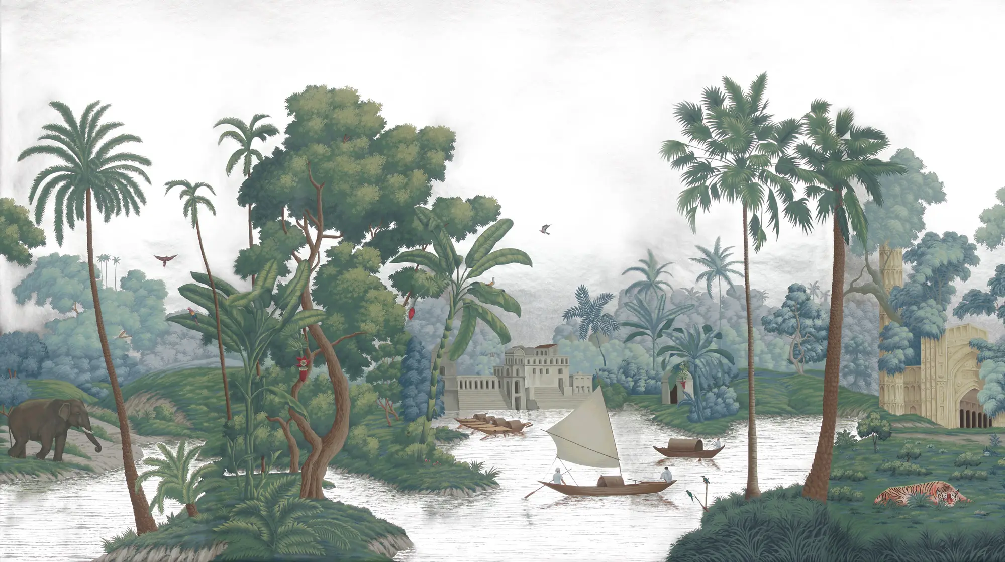 Обои ручная роспись River Scenes of Bengal Kolkata Обои ручная роспись River Scenes of Bengal Kolkata - постер Loft-Concept в Брянске