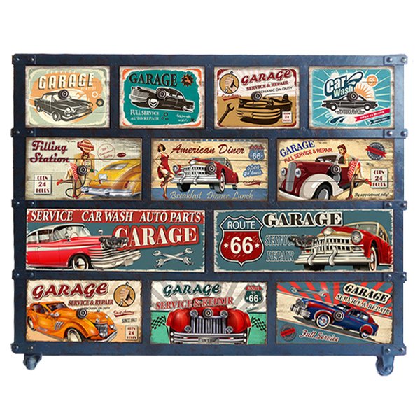 Комод металлический в стиле лофт Loft Retro Car Мульти в Брянске | Loft Concept 