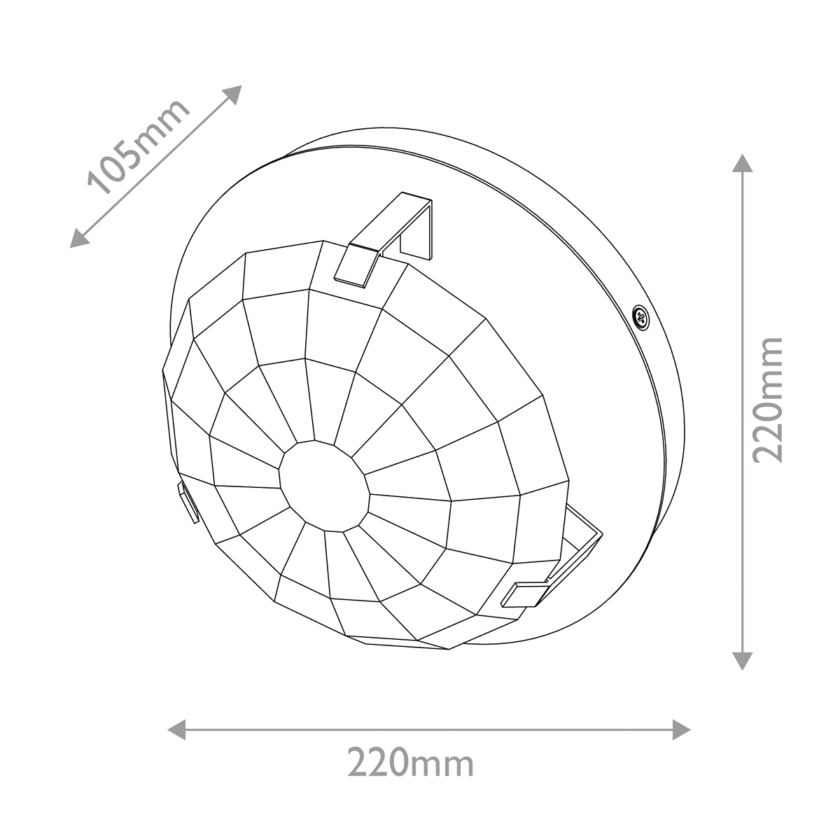 Бра округлой формы с многогранным стеклянным плафоном Hinkley в Брянске
