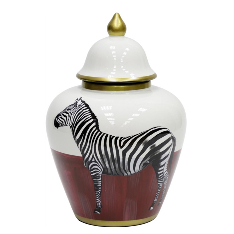 Ваза Zebra Vase white and red Белый Черный Золотой Красный Ваза Zebra Vase white and red Белый Черный Золотой Красный в Брянске | Loft Concept
