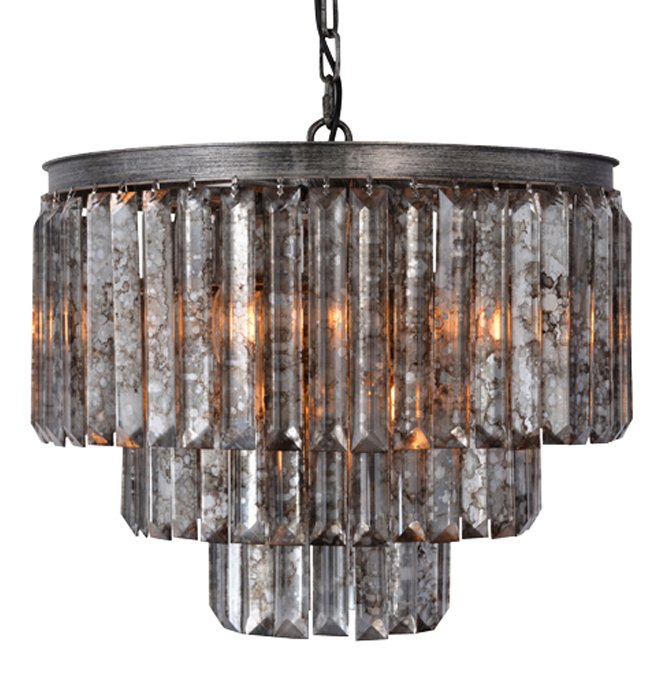 Подвесной светильник ODEON Aged Glass Chandelier Серебряный в Брянске | Loft Concept 