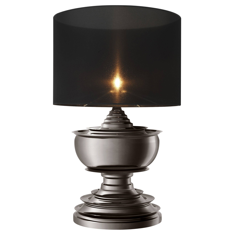 Настольная лампа Eichholtz Table Lamp Pagoda Black nickel Темный никель Черный Настольная лампа Eichholtz Table Lamp Pagoda Black nickel Темный никель Черный в Брянске | Loft Concept