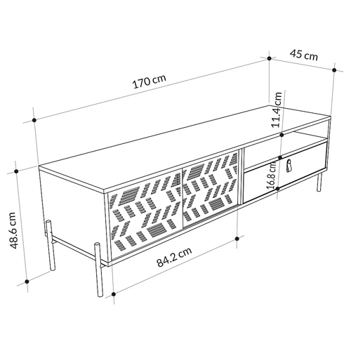 ТВ-тумба с раздвижными дверцами Mallin Metal TV Stand ТВ-тумба с раздвижными дверцами Mallin Metal TV Stand в Брянске