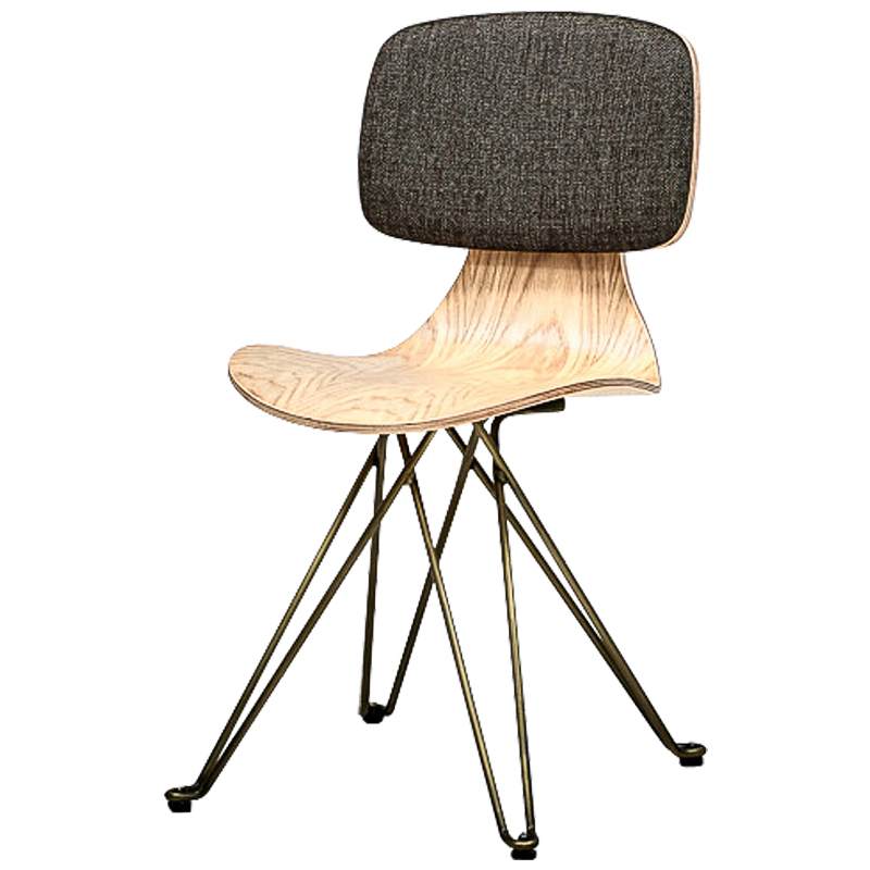 Стул Adela Loft Stool Древесина Бронза Серый Стул Adela Loft Stool Древесина Бронза Серый в Брянске | Loft Concept