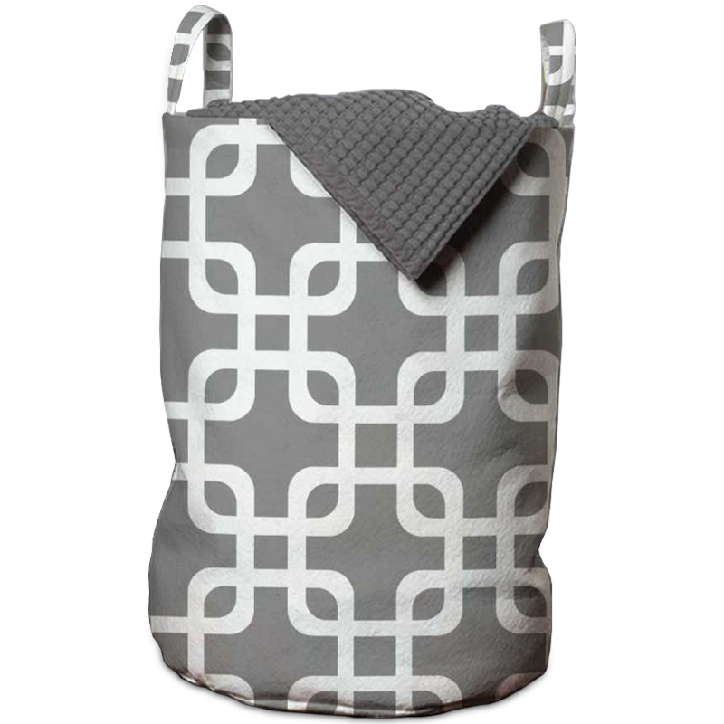 Корзина Squares on Gray Basket Серый Белый Корзина Squares on Gray Basket Серый Белый в Брянске | Loft Concept