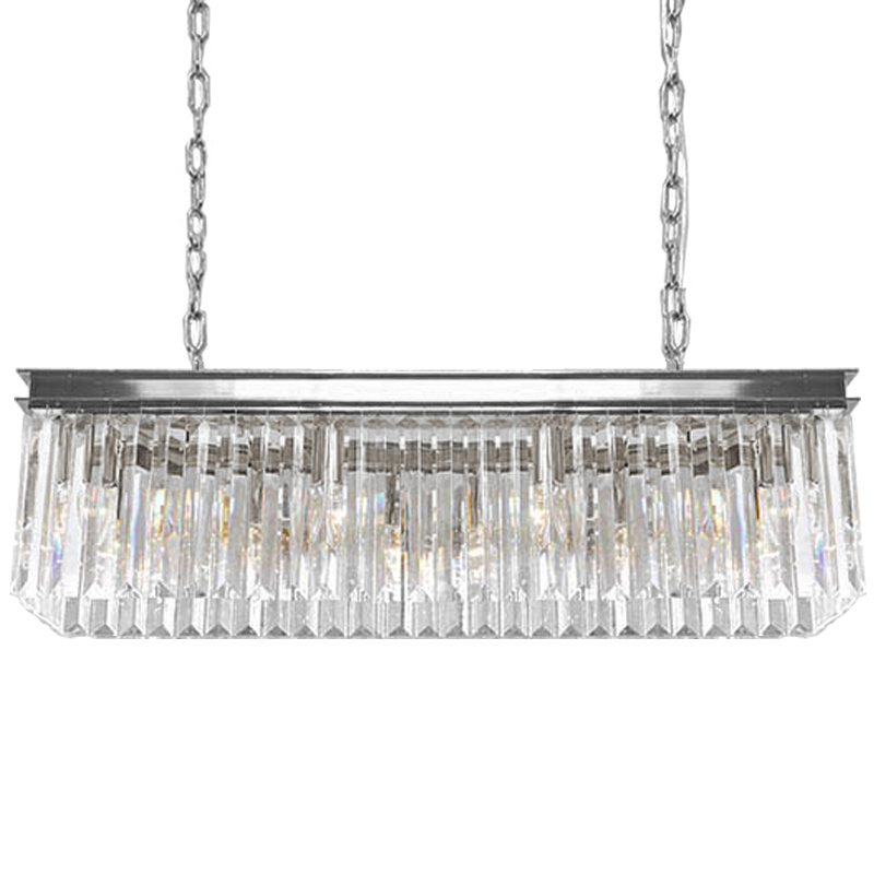 Люстра RH Odeon Chandelier Silver 90 Прозрачное Стекло Серебряный в Брянске | Loft Concept 
