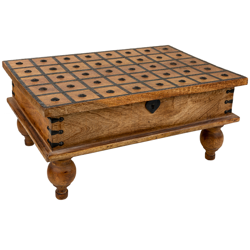Деревянный кофейный стол Aiyla Coffee Table Коричневый Коричневый винтаж Деревянный кофейный стол Aiyla Coffee Table Коричневый Коричневый винтаж в Брянске | Loft Concept