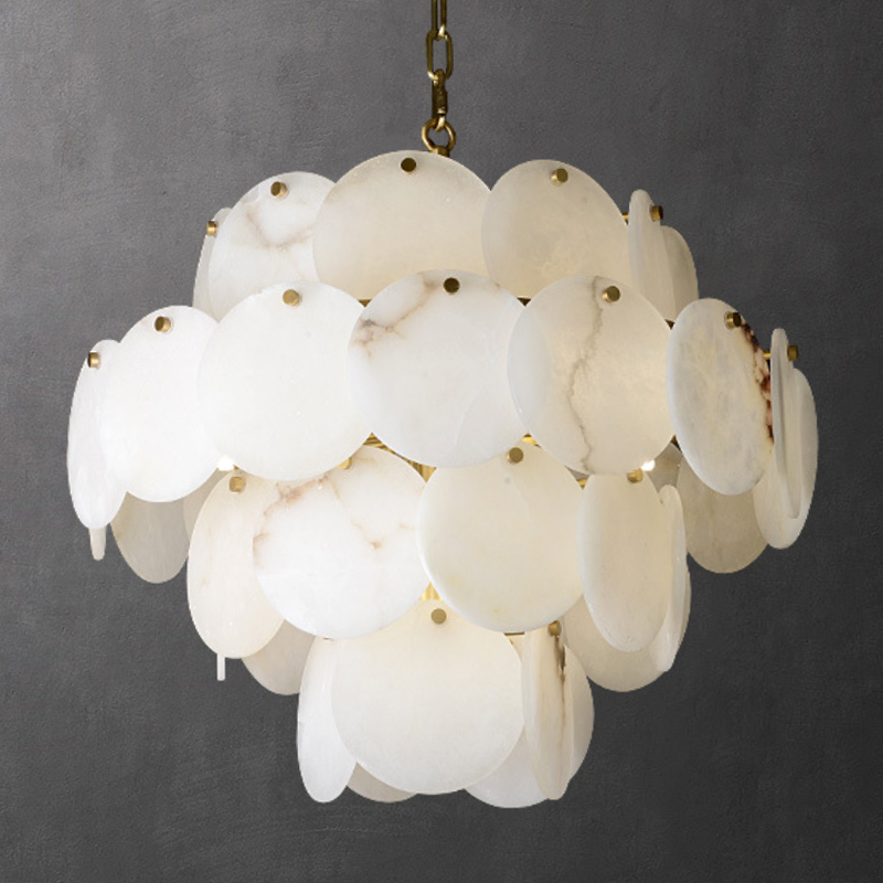 Люстра Letizia Marble Four Tiered Chandelier Латунь Белый Мрамор Bianco Люстра Letizia Marble Four Tiered Chandelier Латунь Белый Мрамор Bianco в Брянске | Loft Concept