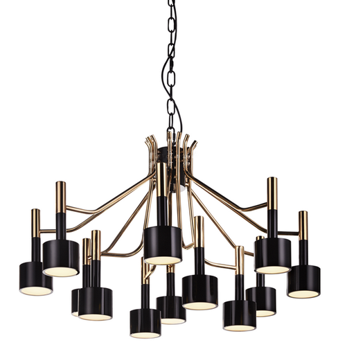 Люстра Delightfull Ella Suspension Selightfull Глянцевое золото Черный Белый Люстра Delightfull Ella Suspension Selightfull Глянцевое золото Черный Белый в Брянске | Loft Concept