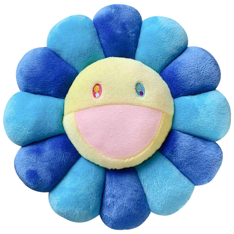 Подушка Takashi Murakami Blue Голубой Синий Подушка Takashi Murakami Blue Голубой Синий в Брянске | Loft Concept