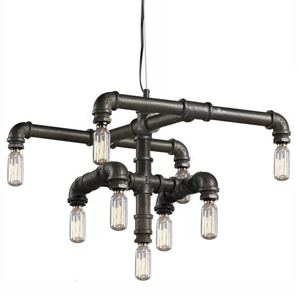 Люстра Water Pipe Connect T9 II Графит Люстра Water Pipe Connect T9 II Графит в Брянске | Loft Concept
