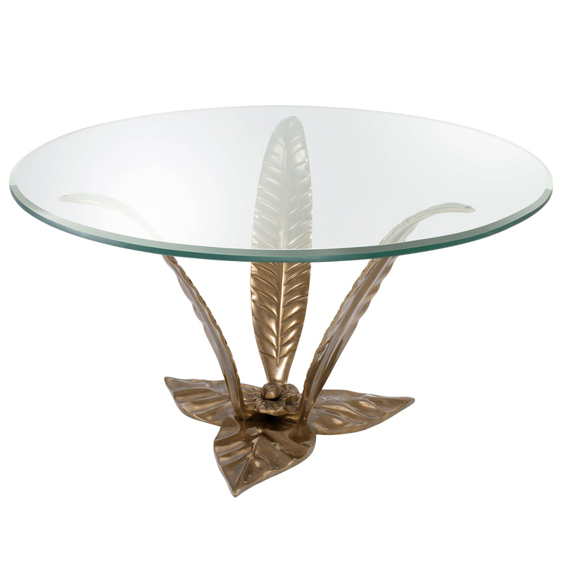 Кофейный стол Eichholtz Coffee Table Plantation Прозрачный Винтажная латунь Кофейный стол Eichholtz Coffee Table Plantation Прозрачный Винтажная латунь в Брянске | Loft Concept