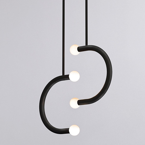 Подвесной светильник Bower Studios Double Pendant C Lights Черный Подвесной светильник Bower Studios Double Pendant C Lights Черный в Брянске | Loft Concept