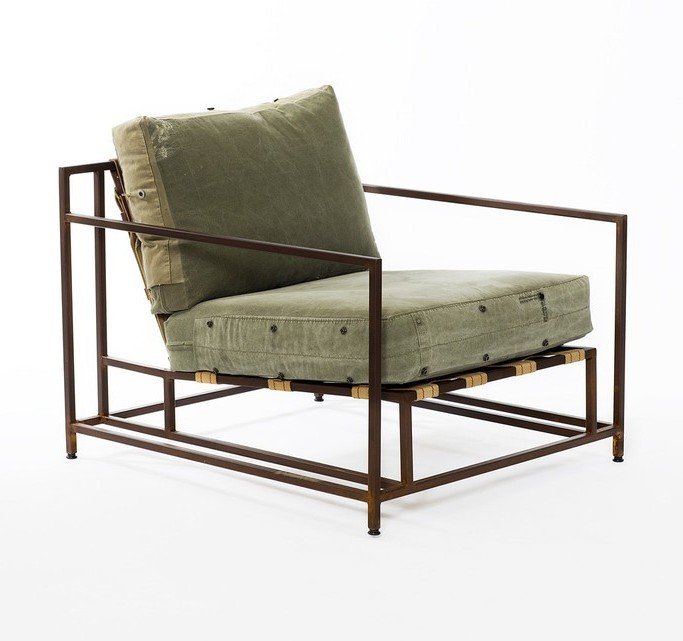Кресло Inheritance Armchair Olive Military Fabric Оливковый в Брянске | Loft Concept 