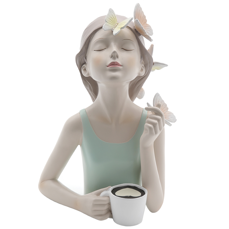 Статуэтка Butterfly Girl Sympathy Бежевый Белый Голубой пастельный в Брянске | Loft Concept 