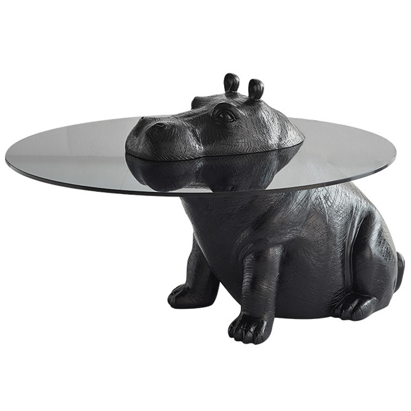 Кофейный Стол Бегемот Hippo Sitting Coffee Table Черный Прозрачный в Брянске | Loft Concept 