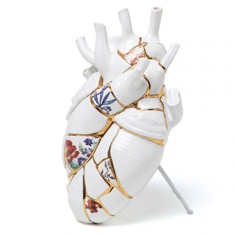 Ваза Seletti Love in Bloom Kintsugi Белый Золотой Мульти Ваза Seletti Love in Bloom Kintsugi Белый Золотой Мульти в Брянске | Loft Concept