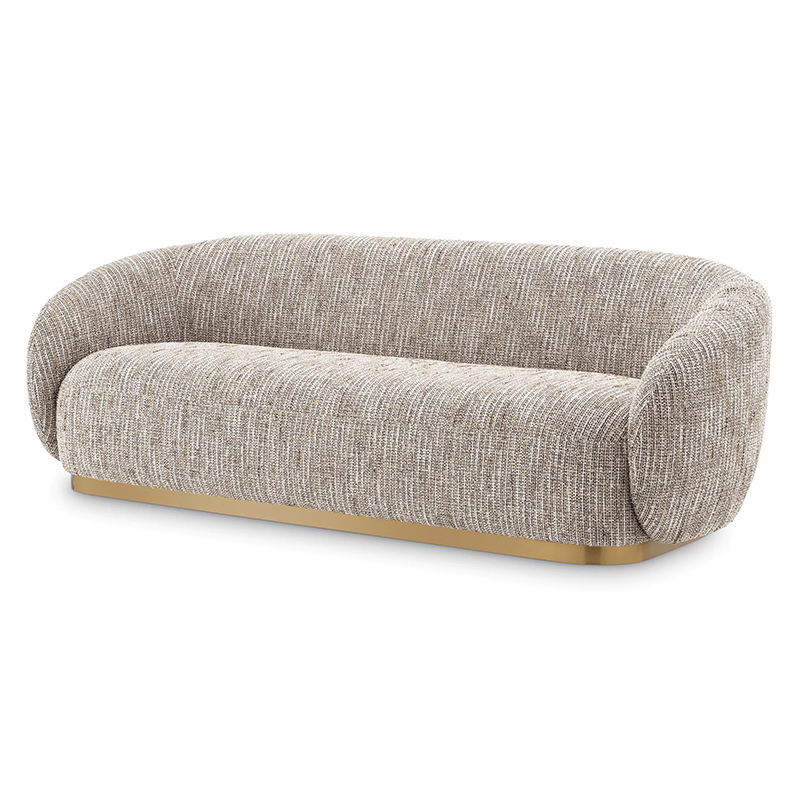 Диван Eichholtz Sofa Brice Mademoiselle Beige Бежево-серый Латунь Диван Eichholtz Sofa Brice Mademoiselle Beige Бежево-серый Латунь в Брянске | Loft Concept