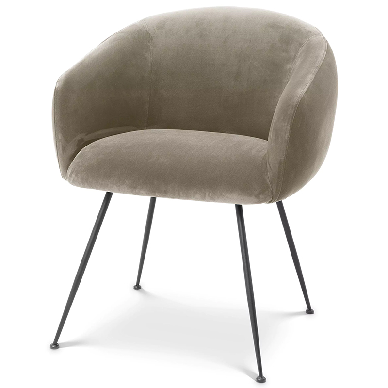 Стул Eichholtz Dining Chair Elbury Beige Бежевый Черный Стул Eichholtz Dining Chair Elbury Beige Бежевый Черный в Брянске | Loft Concept