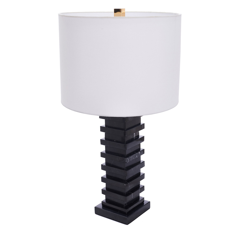 Настольная лампа Iobhar Marble Table lamp Черный Белый Настольная лампа Iobhar Marble Table lamp Черный Белый в Брянске | Loft Concept