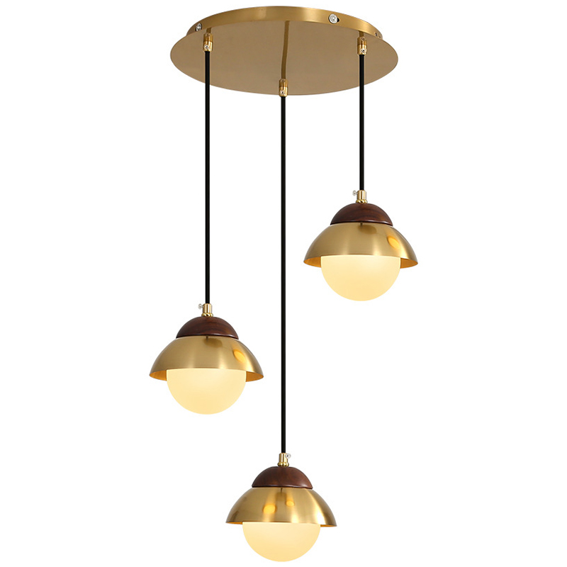 Люстра Roch Wooden Eco Light Chandelier Латунь Коричневый Белый Люстра Roch Wooden Eco Light Chandelier Латунь Коричневый Белый в Брянске | Loft Concept