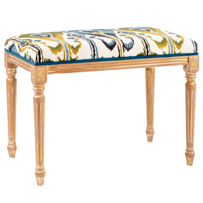 Банкетка Ikat Pattern из натурального бука Золотой Мульти Банкетка Ikat Pattern из натурального бука Золотой Мульти в Брянске | Loft Concept