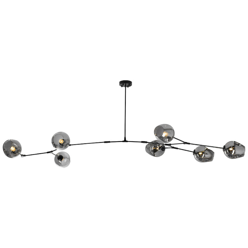 Люстра Branching Bubble Chandelier 7 Black Черный Серый Люстра Branching Bubble Chandelier 7 Black Черный Серый в Брянске | Loft Concept