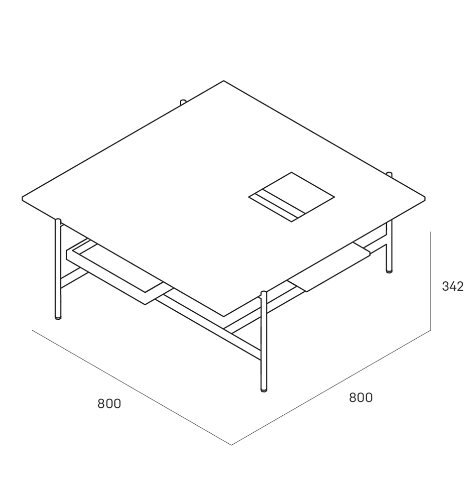 Karat журнальный столик цвета тёмный камень с съемным подносом в Брянске