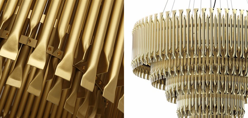 Люстра MATHENY CHANDELIER 5 SUSPENSION by DELIGHTFULL Gold Люстра MATHENY CHANDELIER 5 SUSPENSION by DELIGHTFULL Gold - Loft-Concept в Брянске