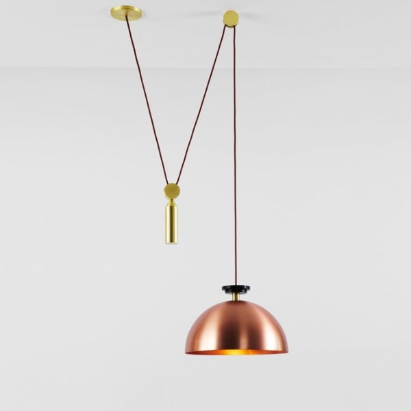 Подвесной светильник Shape up Pendant Hemisphere Copper Латунь Медь Подвесной светильник Shape up Pendant Hemisphere Copper Латунь Медь в Брянске | Loft Concept