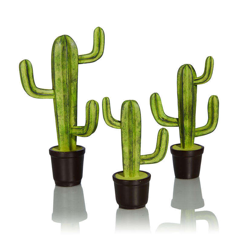 Комплект статуэток Potted Cacti Зеленый Черный в Брянске | Loft Concept 