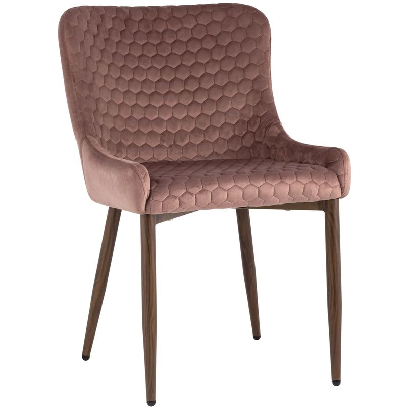Стул Stitch Honey Chair Пыльно-Розовый Велюр Розовый пастельный Коричневый Стул Stitch Honey Chair Пыльно-Розовый Велюр Розовый пастельный Коричневый в Брянске | Loft Concept