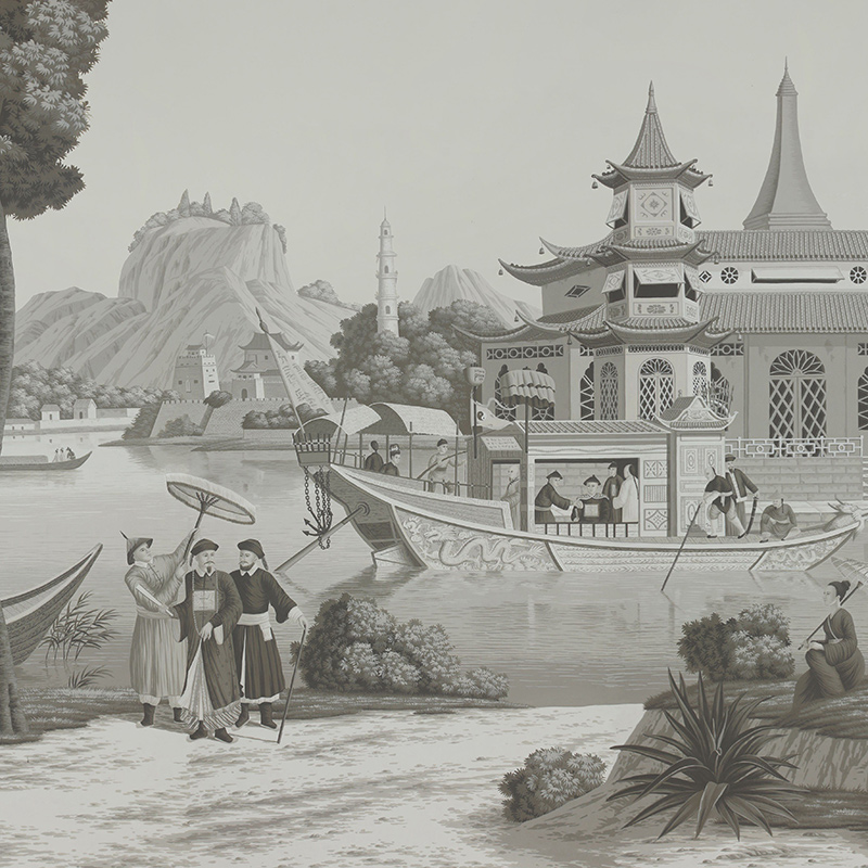 Обои ручная роспись Procession Chinoise Eau Forte on scenic paper Обои ручная роспись Procession Chinoise Eau Forte on scenic paper в Брянске | Loft Concept