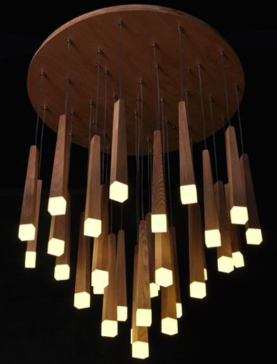 Люстра Wooden Glowworm Round Люстра Wooden Glowworm Round в Брянске | Loft Concept