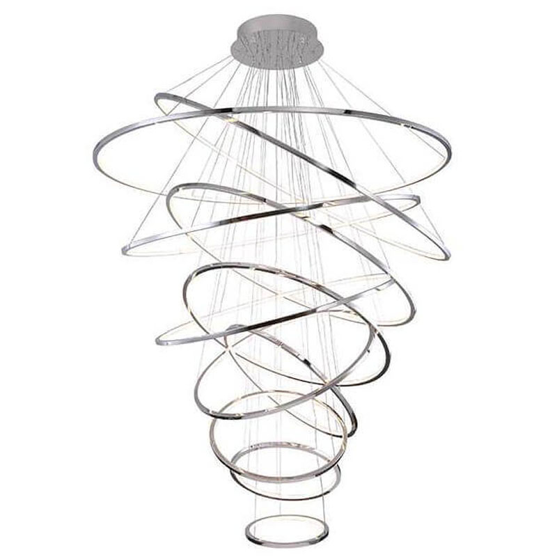 Люстра Композиция из 11 колец Ring Horizontal Chandelier Chrome Хром Люстра Композиция из 11 колец Ring Horizontal Chandelier Chrome Хром в Брянске | Loft Concept
