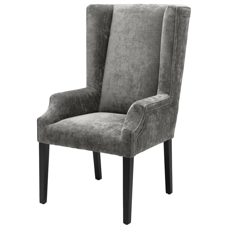 Стул Eichholtz Dining Chair Tempio grey Серый Черный Стул Eichholtz Dining Chair Tempio grey Серый Черный в Брянске | Loft Concept