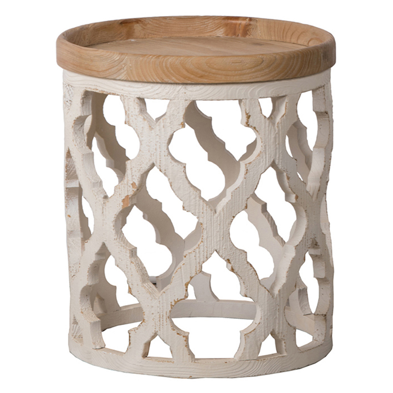 Приставной стол Panfilu Wooden Side Table Древесина Белый Приставной стол Panfilu Wooden Side Table Древесина Белый в Брянске | Loft Concept