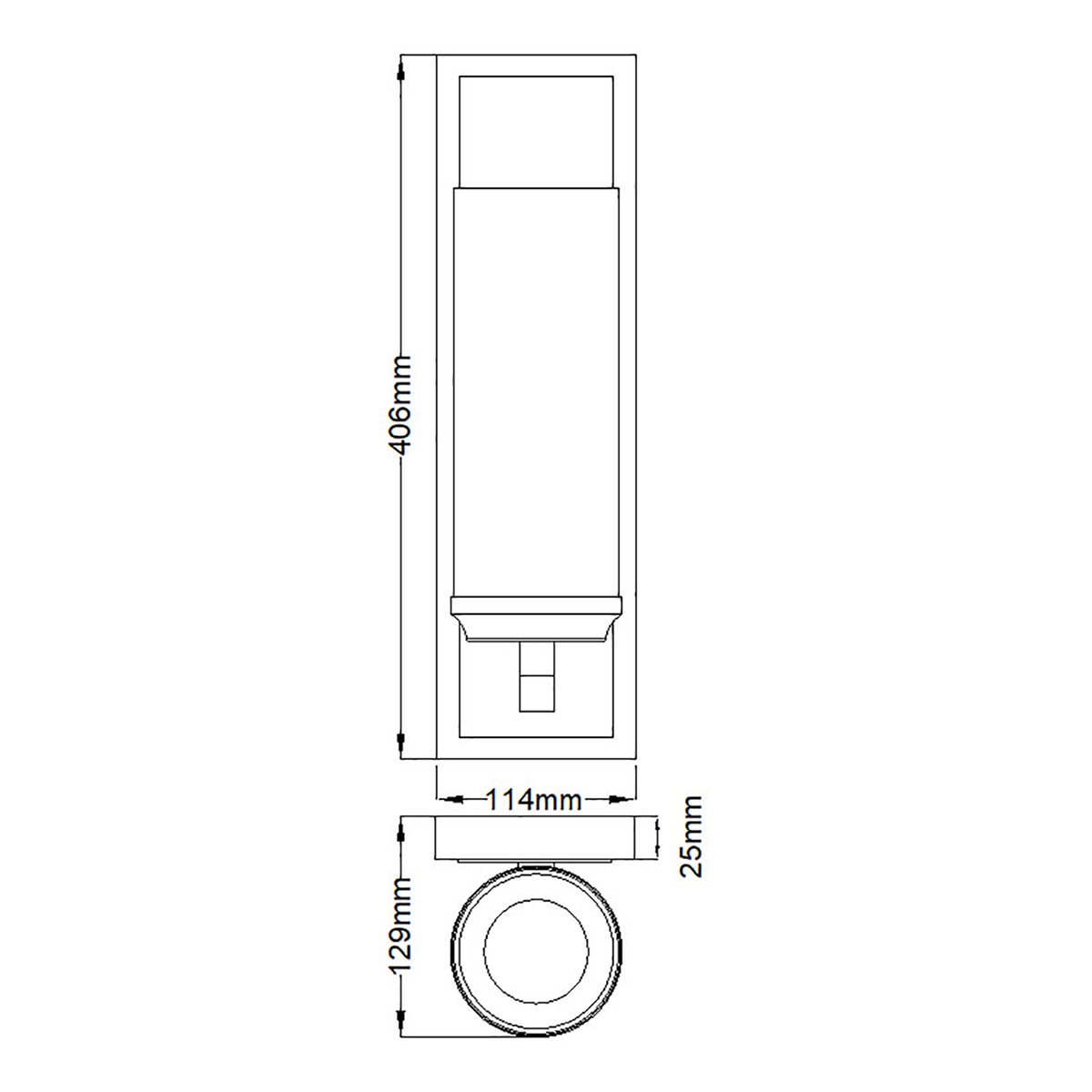 Бра для ванных комнат с белым цилиндрическим плафоном на прямоугольном основании цвета хром Feiss в Брянске